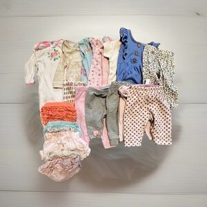 Lot Of 20 Pieces Baby Girl Clothes (3-6months) Pre-owned (#132)